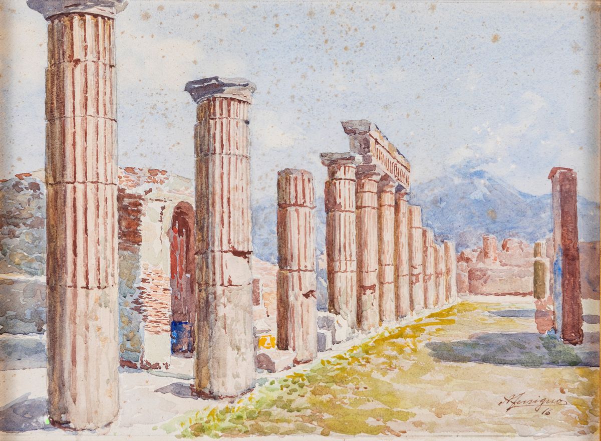 Antonio Ferrigno - Cinque Vedute di Pompei