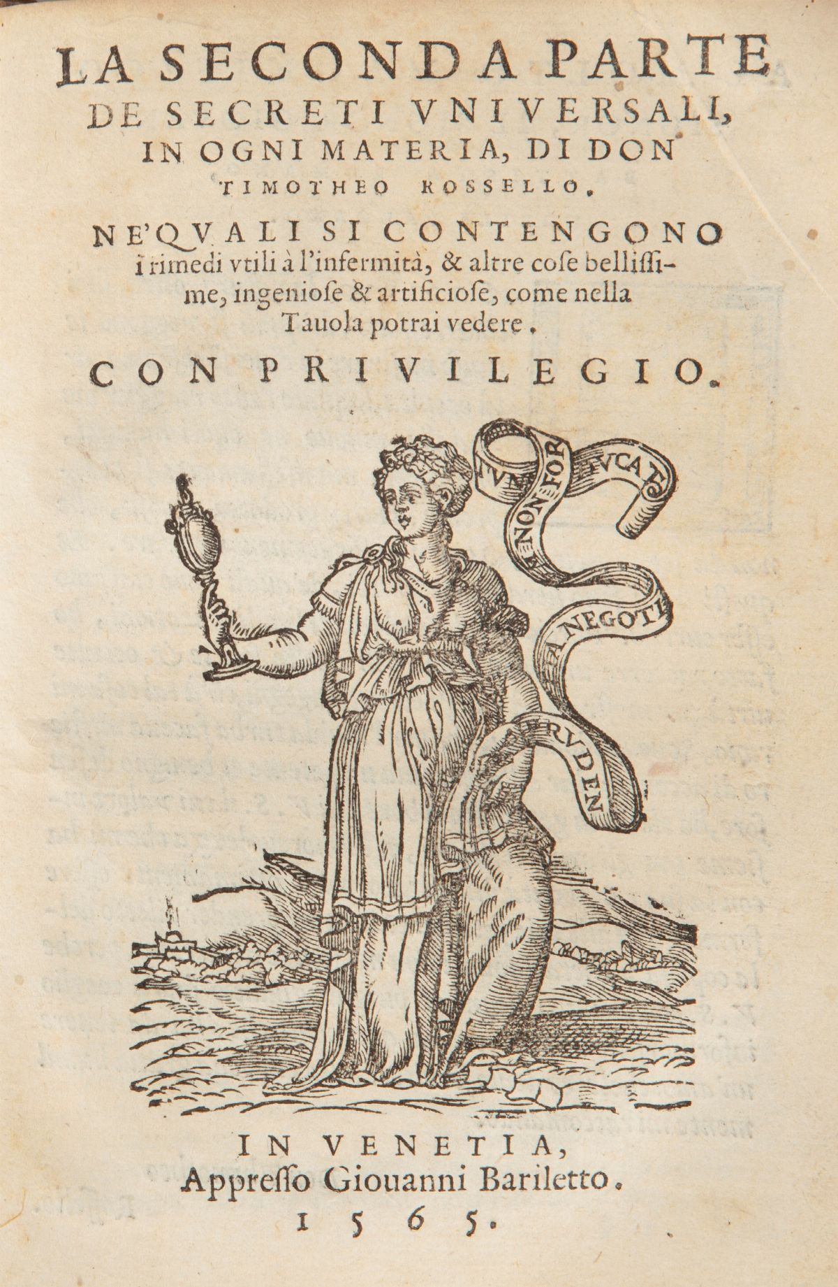 Rossello Timoteo. della Summa De' Secreti Universali in Ogni Materia (parte Prima e Parte Seconda...