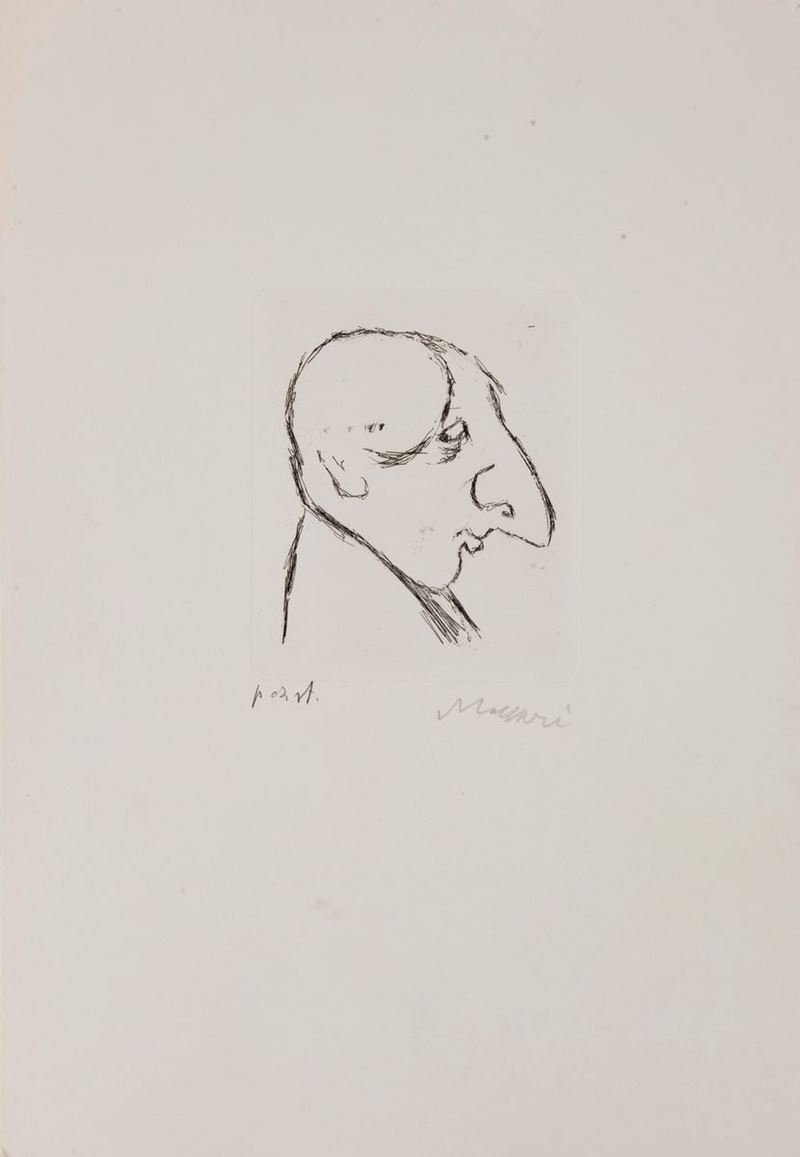Mino Maccari - Ritratto di De Chirico