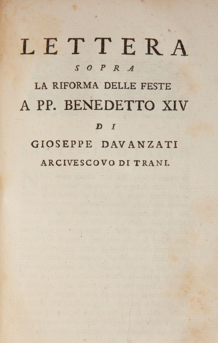 Giuseppe Davanzati. Dissertazione Sopra i Vampiri