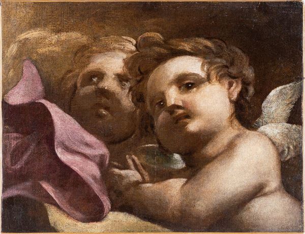 Antonio Allegri detto il Correggio - Frammento con coppia di cherubini