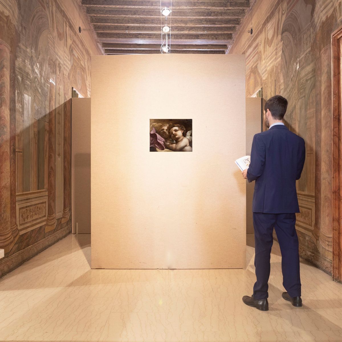 Antonio Allegri Detto il Correggio - Frammento con Coppia di Cherubini