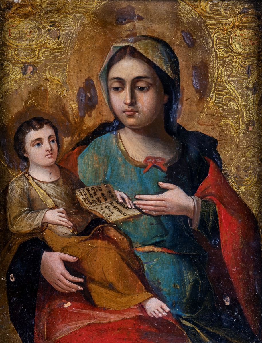 Pittore del XVIII Secolo - Madonna Col Bambino