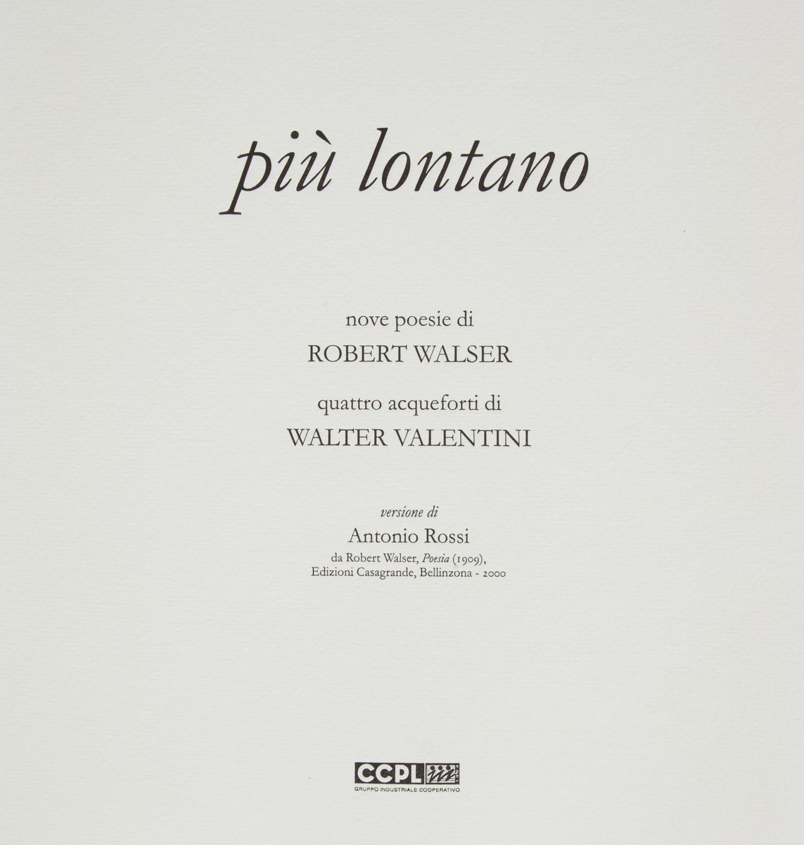 Walter Valentini - Più Lontano