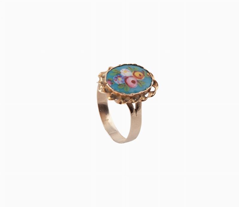 Anello in Oro e Smalti