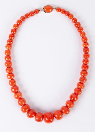 Collana in Corallo Rosso Antico