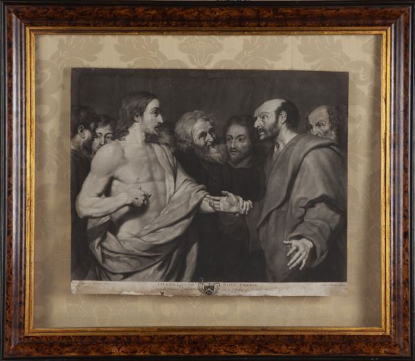 Josiam Boydell, John Murphy. Incisione inglese dal Caravaggio  (1783)  - Asta ASTA A TEMPO SENZA RISERVA - LIBRI D'ARTE , ANTICHI E DA COLLEZIONE. STAMPE . - Casa d'Aste Arcadia