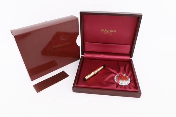 Aurora 500 Anni Colombo - Penna stilografica in metallo placcato in oro