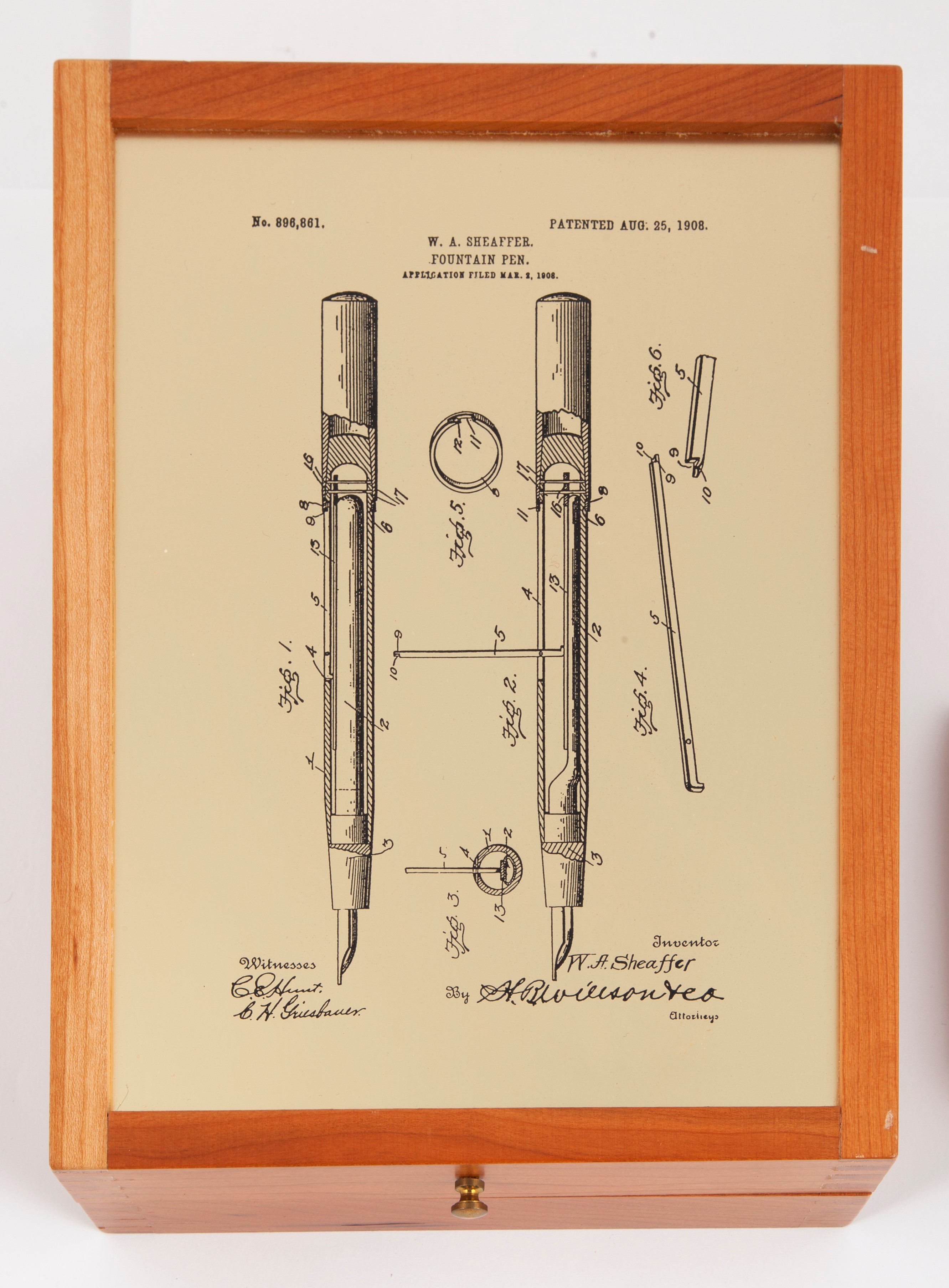 Sheaffer W.a. Commemorative Pen - Penna Stilografica in Metallo Inciso in Edizione Limitata