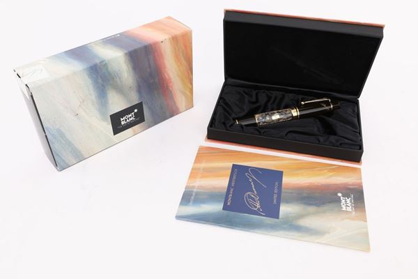 Montblanc Meisterstuck Alexandre Dumas - Penna stilografica in resina con particolari dorati. Mod. 28643M. In tiratura limitata