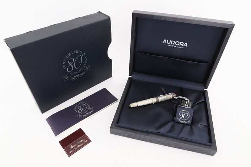 Aurora 80° Anniversario - Penna Stilografica in Argento 925