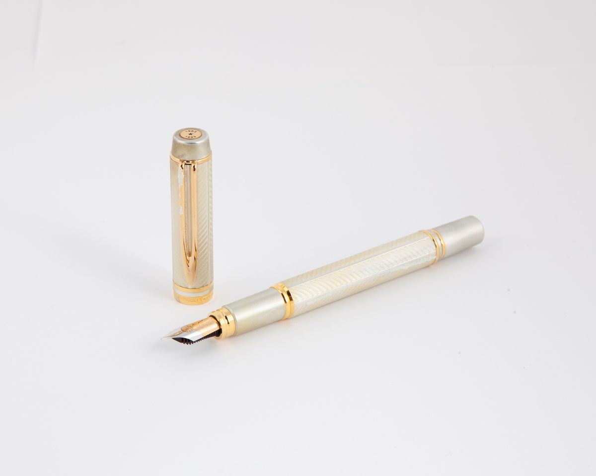 Waterman Man 100 Etoile 1983-1993 - Penna Stilografica in Argento Massiccio 950%