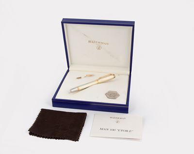 Waterman Man 100 Etoile 1983-1993, Penna Stilografica in Argento 950/000