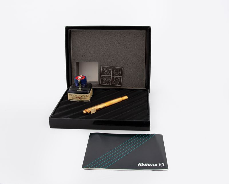 Pelikan Revival M760 Souverain Jubilee 1838-1988 - Penna Stilografica in Metallo Placcato in Oro ...