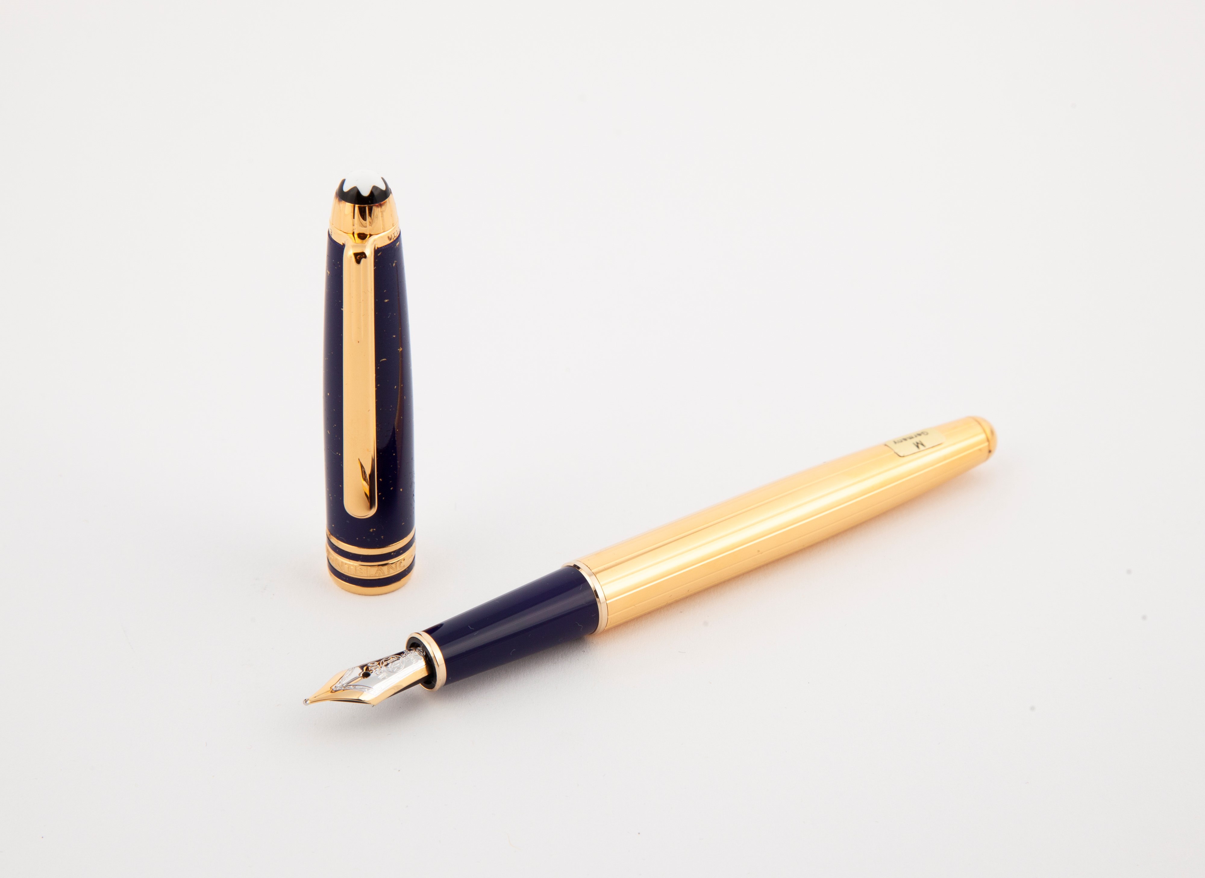 Montblanc Meisterstuck Ramses II - Penna Stilografica in Argento 925 Placcato in Oro 22 Kt e Lapi...