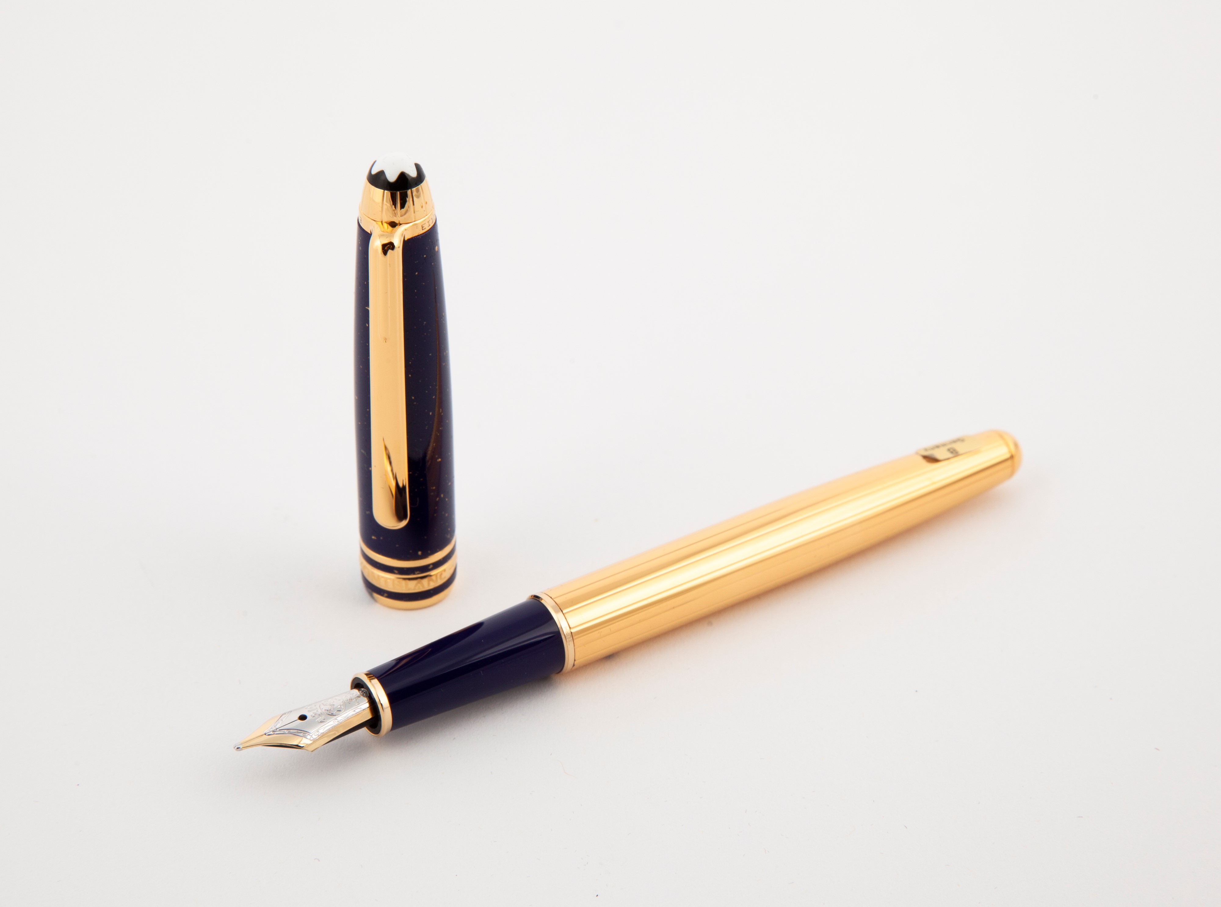 Montblanc Meisterstuck Ramses II - Penna Stilografica in Argento 925 Placcato in Oro 22 Kt e Lapi...