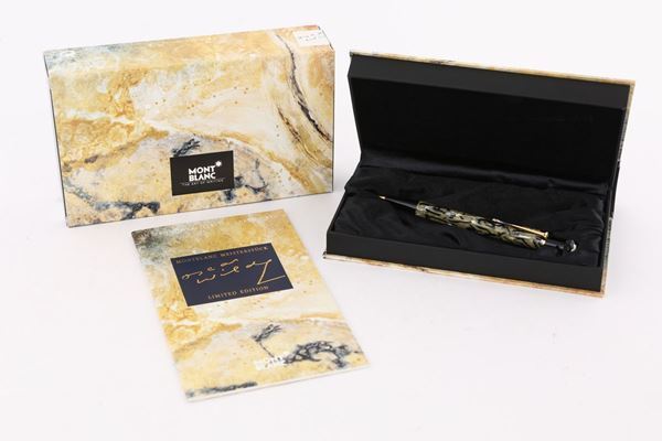 Montblanc Meisterstuck Oscar Wilde, portamine in vernice con particolari in argento 925 dorato