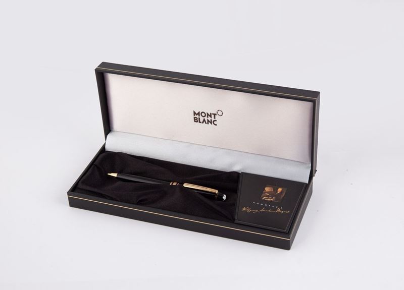 Montblanc Meisterstuck Hommage Wolfgang Amadeus Mozart - Portamine in Vernice Nera