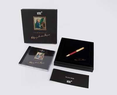 Montblanc Meisterstuck Hommage Wolfgang Amadeus Mozart - Penna Stilografica in Metallo Dorato e L...