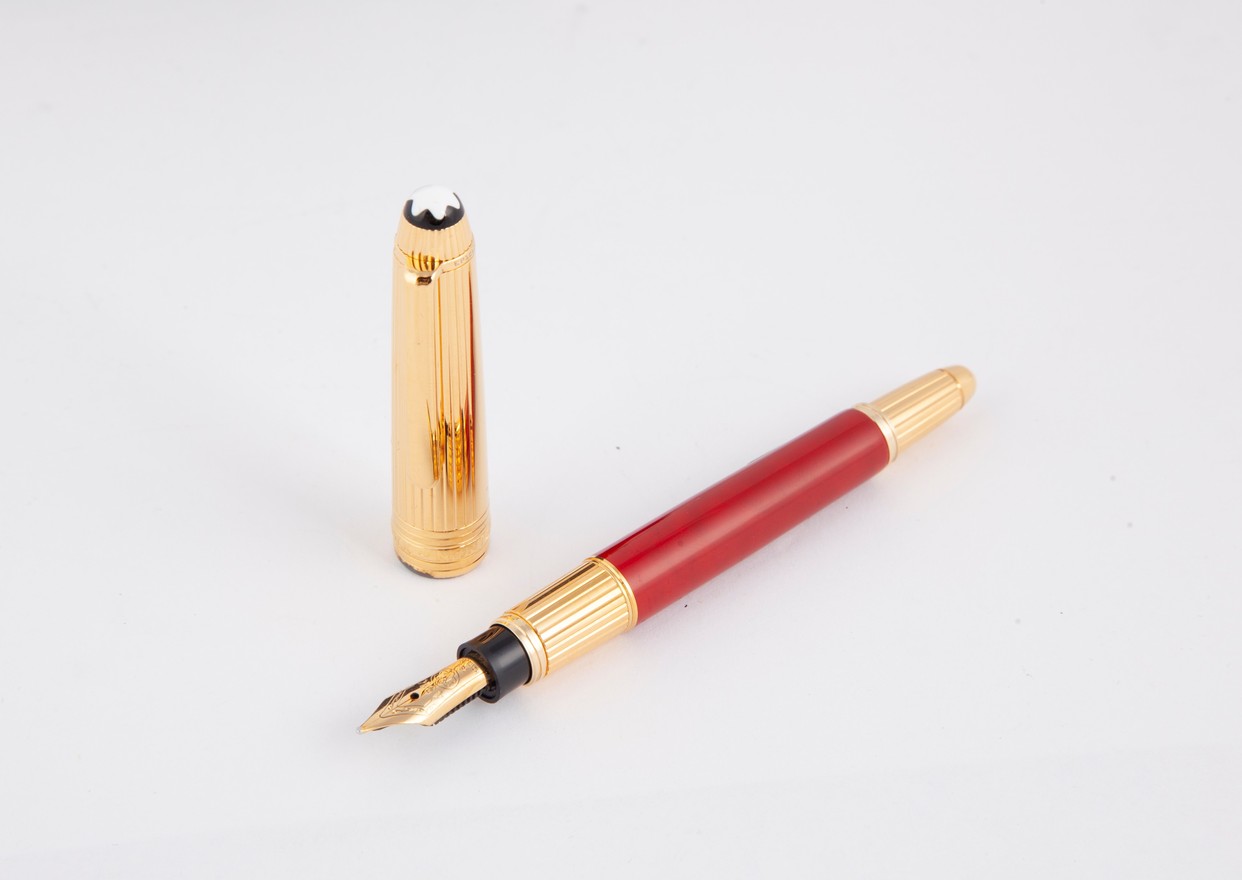 Montblanc Meisterstuck Hommage Wolfgang Amadeus Mozart - Penna Stilografica in Metallo Dorato e L...