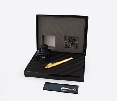 Pelikan Revival M760 Souverain Jubilee 1838-1988 - Penna Stilografica in Metallo Placcato in Oro ...