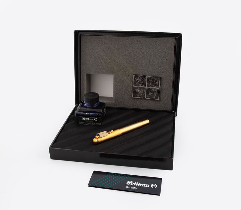 Pelikan Revival M760 Souverain Jubilee 1838-1988 - Penna Stilografica in Metallo Placcato in Oro ...