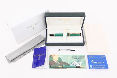 Waterman Man 100 Patrician - Penna Stilografica in Lacca con Particolari in Metallo Dorato