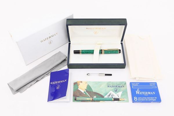Waterman Man 100 Patrician - penna stilografica in lacca con particolari in metallo dorato