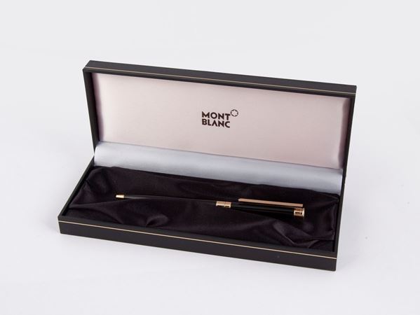 Montblanc Noblesse - Penna a sfera in vernice nera con particolari dorati