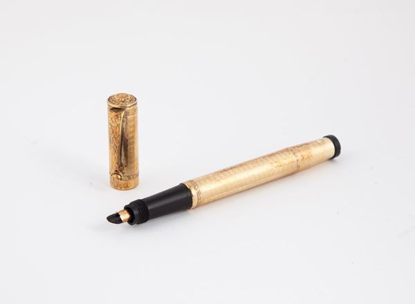 Europa - Penna stilografica vintage laminata in oro giallo