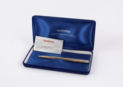 Aurora Argento Massiccio - Penna a Sfera in Argento 925/000