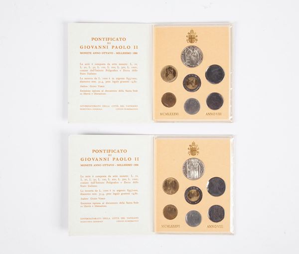 Lotto 2 serie complete 1986 Giovanni Paolo II Città del Vaticano