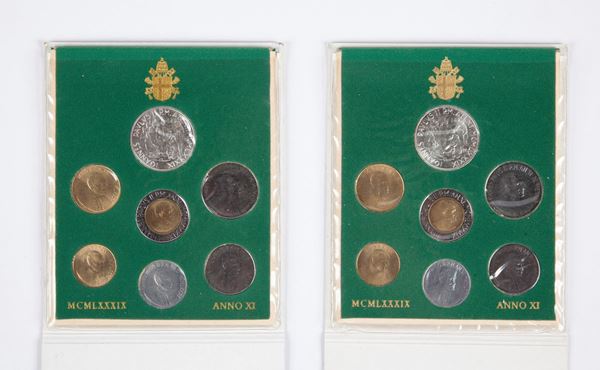 Lotto 2 serie complete 1989 Giovanni Paolo II Città del Vaticano