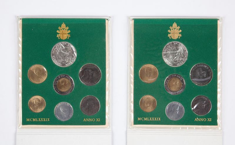 Lotto 2 Serie Complete 1989 Giovanni Paolo II Città del Vaticano