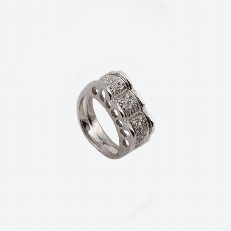 Anello a Ponte in Oro e Brillanti