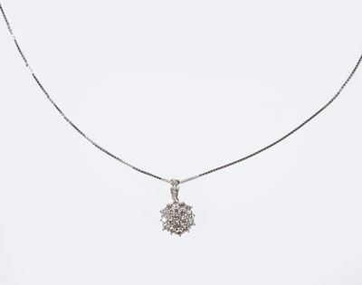 Pendente a Fiore in Oro e Brillanti