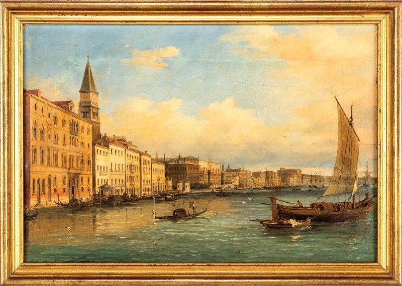 Cerchia di Giuseppe Bernardino Bison - Coppia di Vedute di Venezia