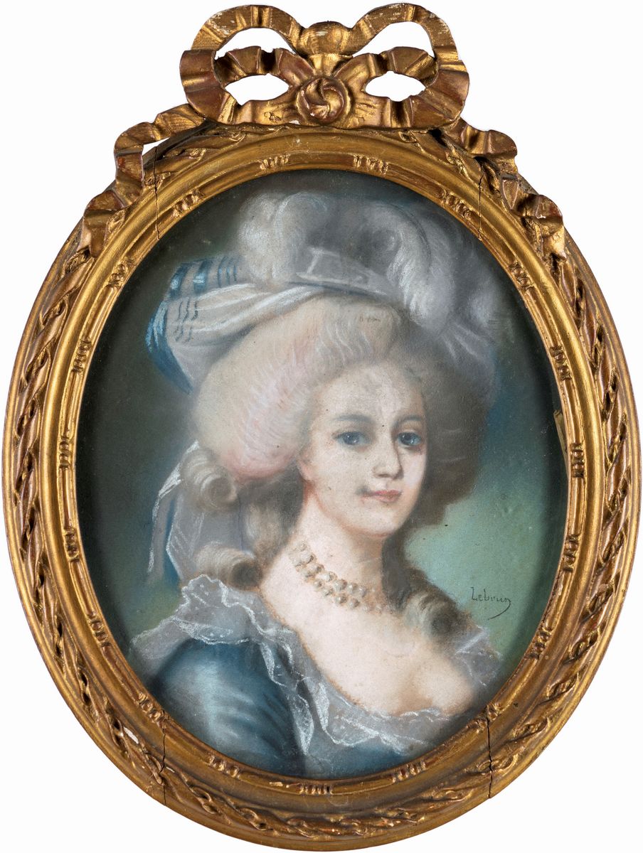 Pittore del XIX Secolo - A) Elisabeth Vigée le Brun B) Maria Antonietta