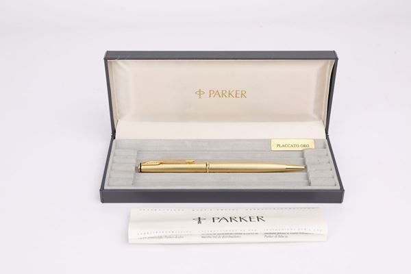 Parker Sonnet III A - Penna a sfera in metallo placcato oro