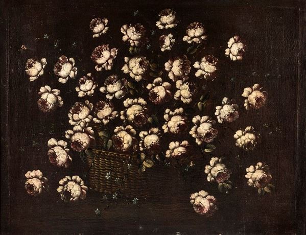 Scuola Lombarda del XVII secolo - NATURA MORTA DI FIORI