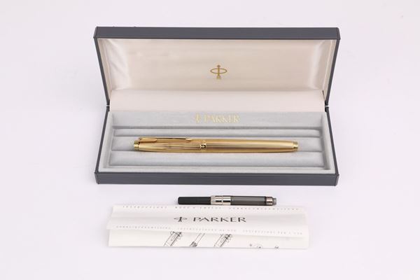 Parker Sonnet IIQ - Penna stilografica in metallo placcato oro