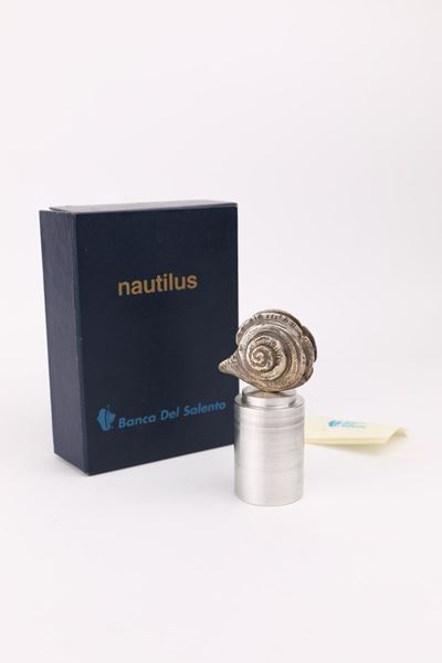 Fermacarte "nautilus" in Argento 800