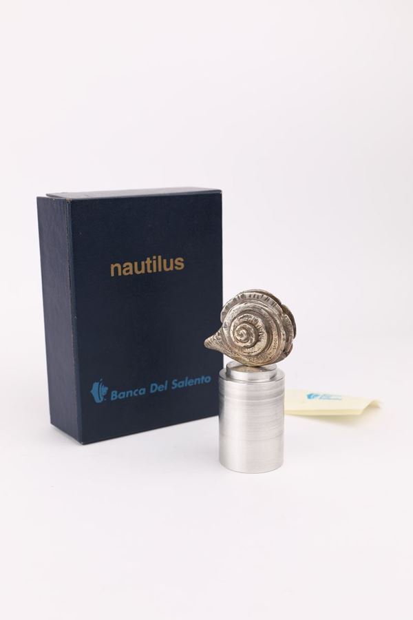 Fermacarte "Nautilus" in argento 800
