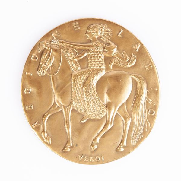 Guido Veroi - Guido Veroi - Medaglia Regione Lazio in bronzo dorato