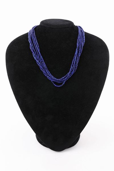 Collana in Lapislazzuli, Oro e Brillanti