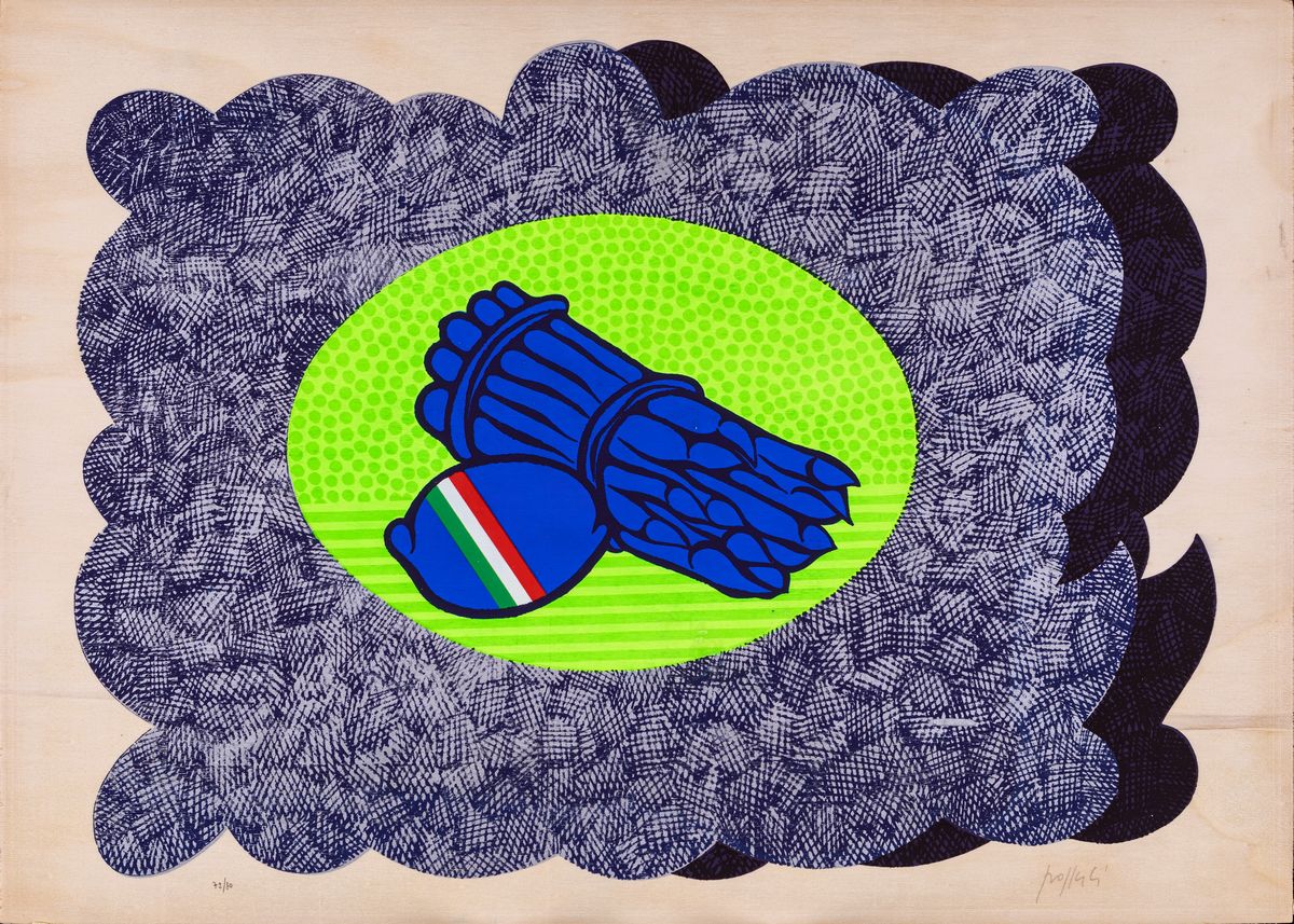 Concetto Pozzati - Cartella di 5 Serigrafie su Legno