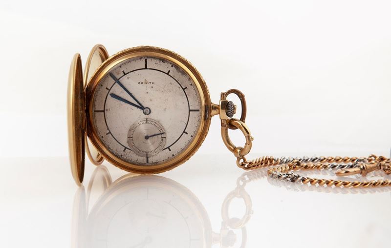 Zenith - Orologio da Tasca in Oro con Catena