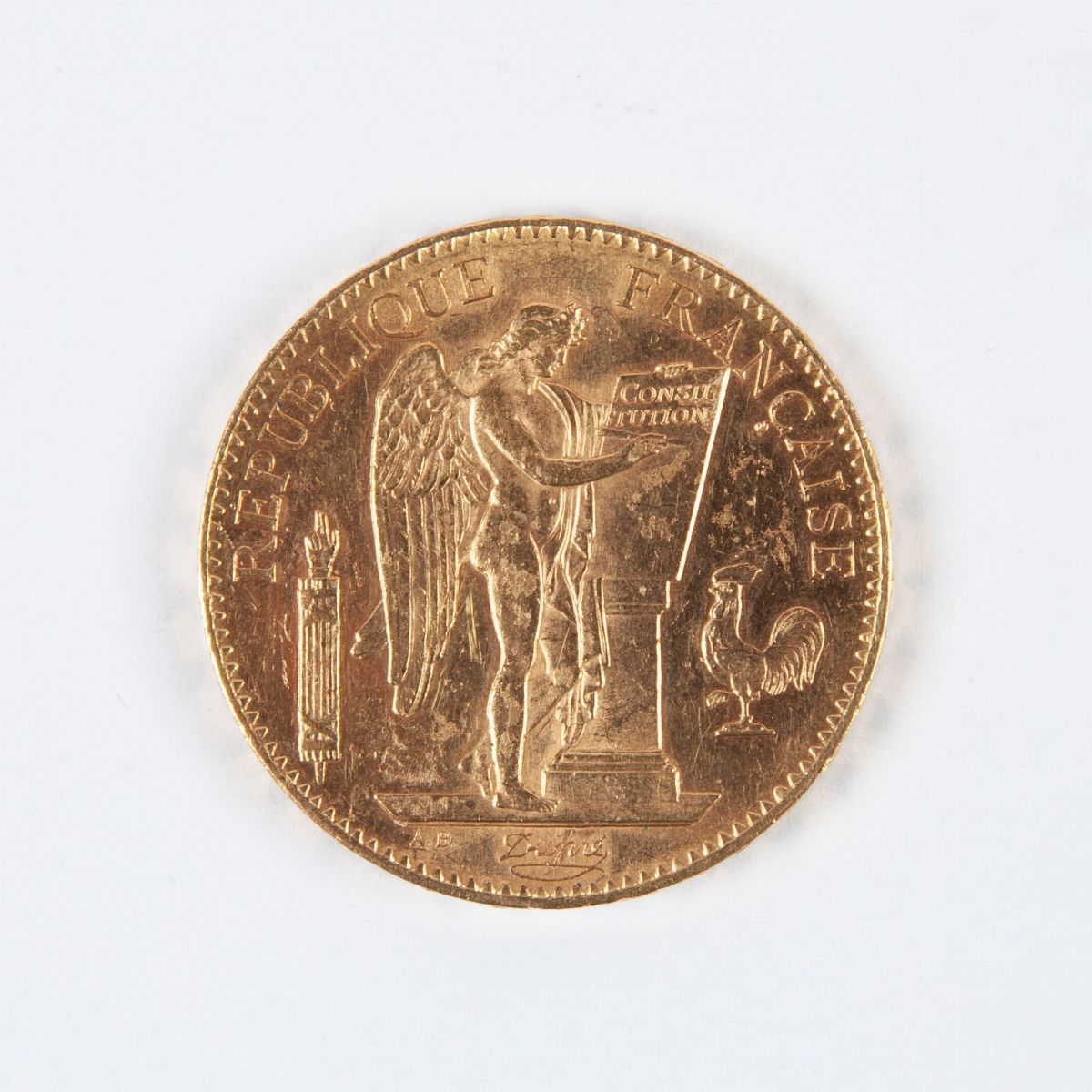 Moneta 100 Franchi in Oro