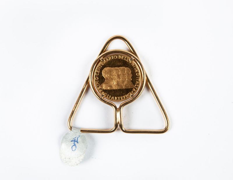 Fermasoldi con Moneta Commemorativa