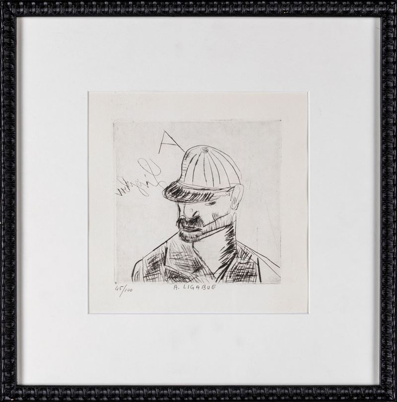 Antonio Ligabue - Autoritratto con Cappello